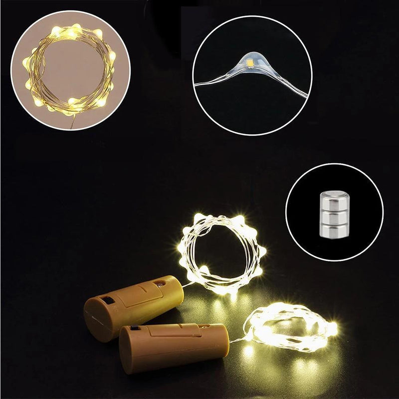 LED flaske lys kork nat lys DIY deco gave