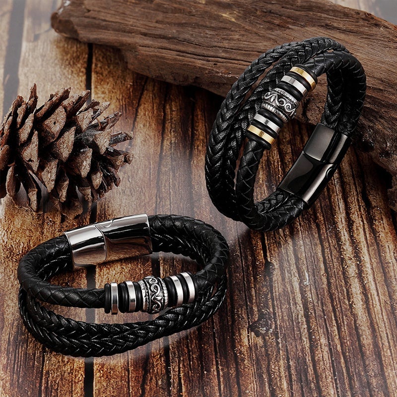 Dobbelt  Række armbånd til søn barnebarn og kæreste