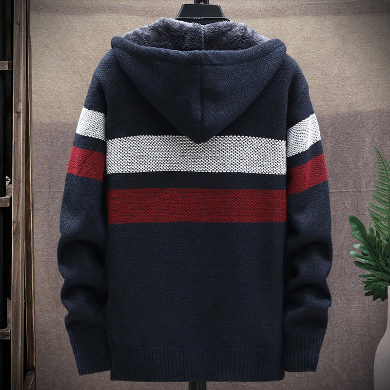 Stribet herresweatshirt