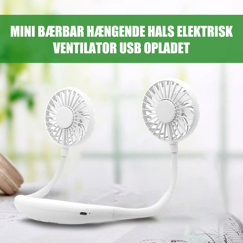 Genopladelige mini-halsventilatorer