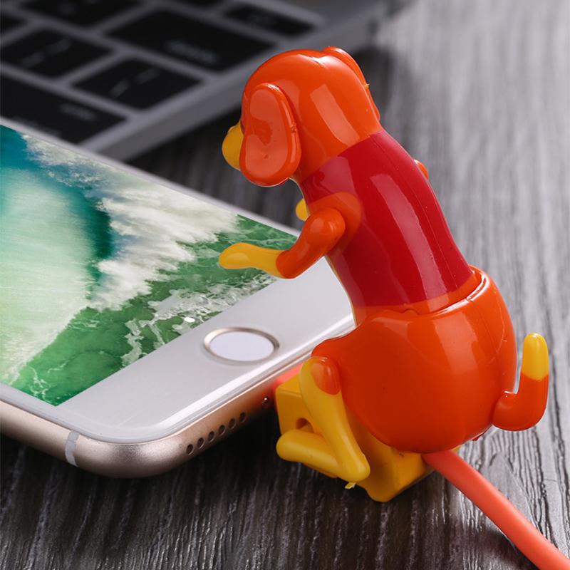 Sjovt hoppe hund hurtig opladerkabel