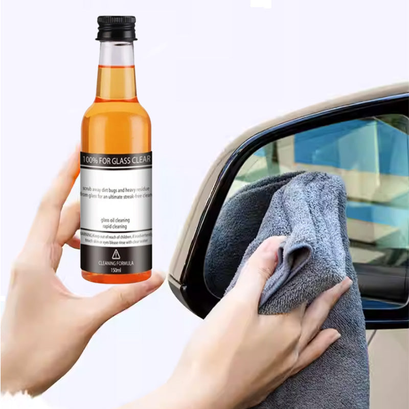 Oliefjernende middel til glas
