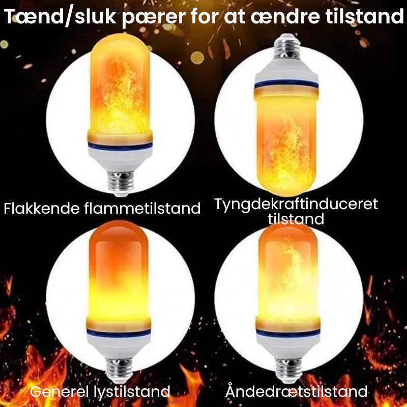 LED tyngdekraft effekt brand lys