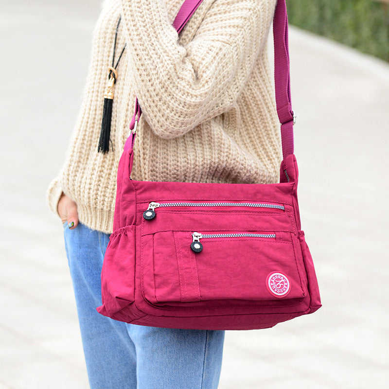 Vandtæt nylon skuldertaske