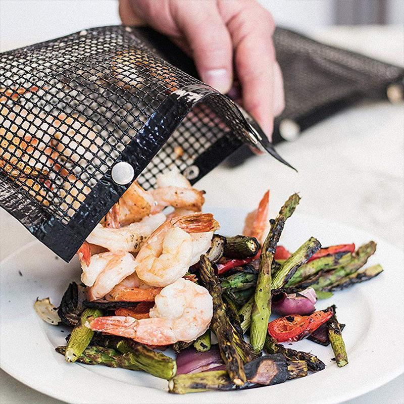 Genanvendelige non-stick BBQ Mesh Grill tasker