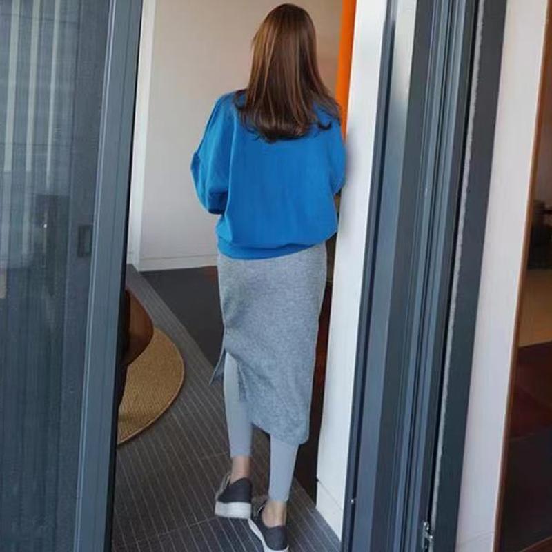Vinter termiske fleece leggings med nederdel