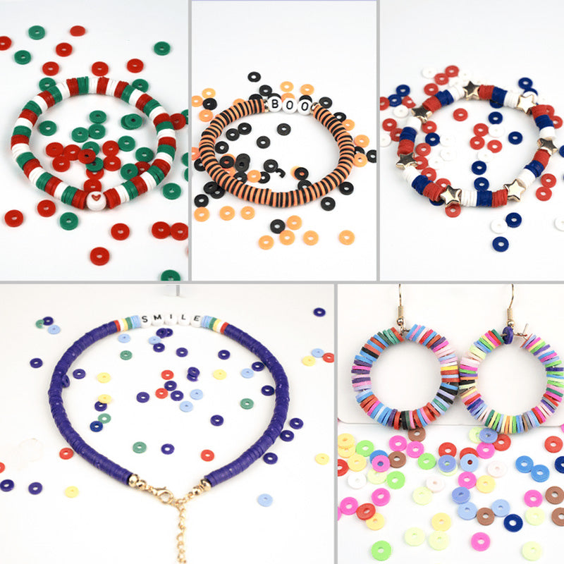Sæt med lerperler til fremstilling af armbånd