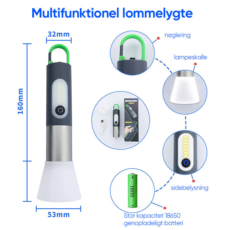 Genopladelig LED Lommelygte