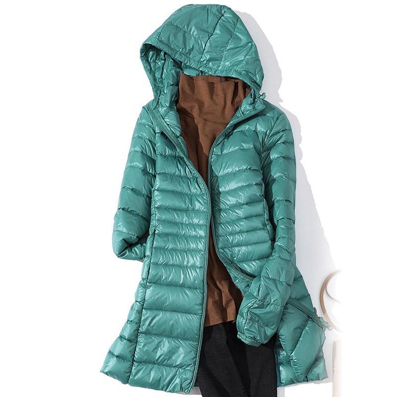 Letvægts mellemlang jakke til kvinder