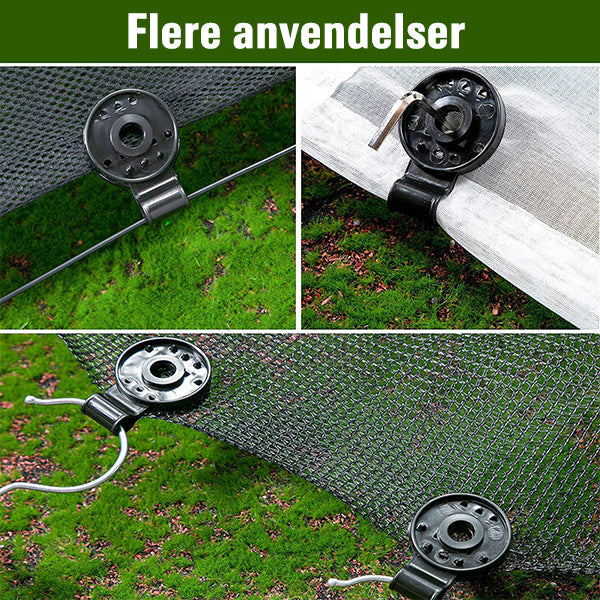 Plastikklemmer til skyggepresenning