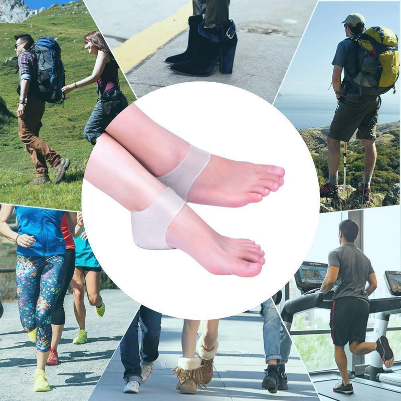 Silikone hælkappe til fodpleje, hvid