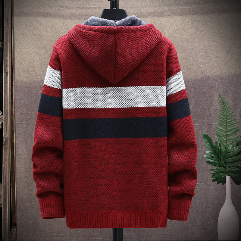 Stribet herresweatshirt
