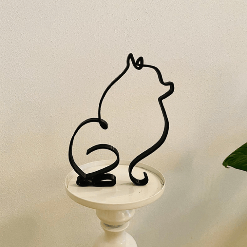Hund minimalistisk kunstskulptur