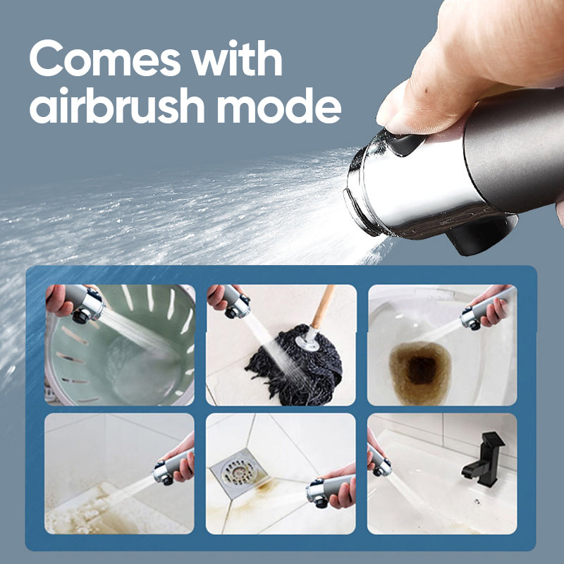 Multifunktionelt højtryks brusehovedsæt