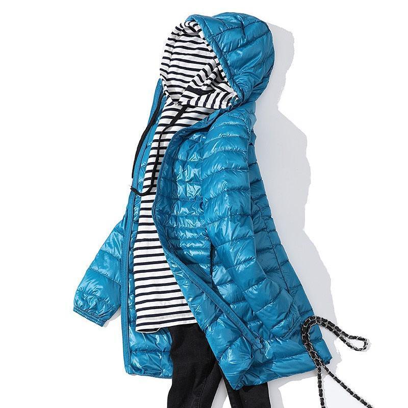 Letvægts mellemlang jakke til kvinder