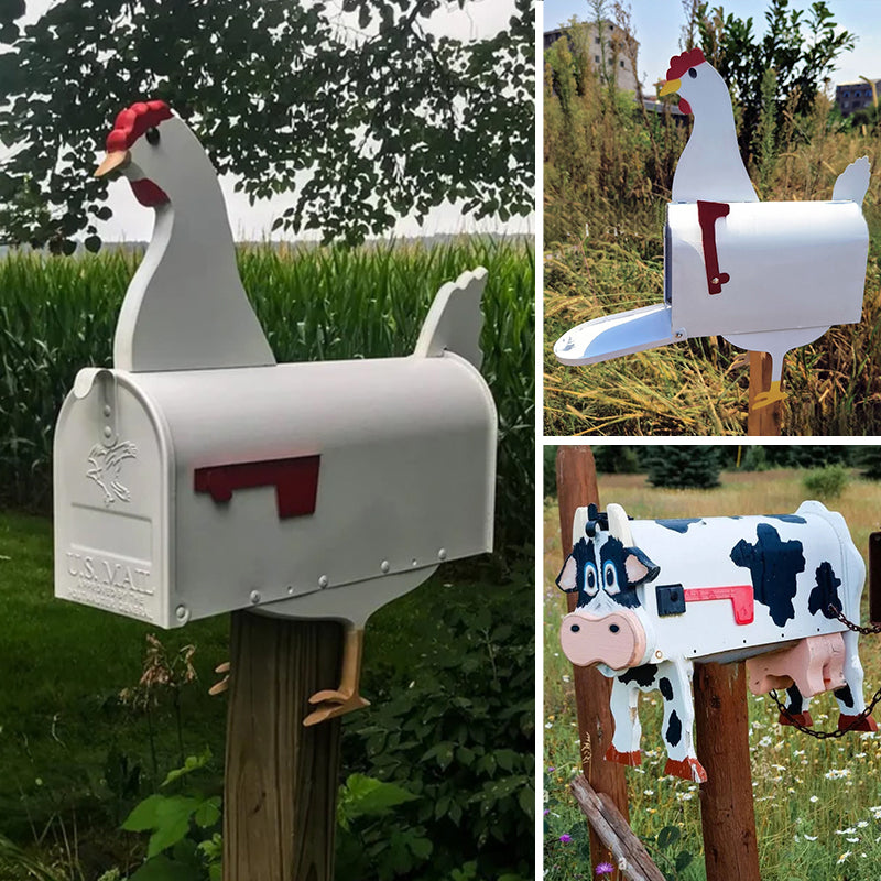 Postkasser i bondegårdsdyr-tema