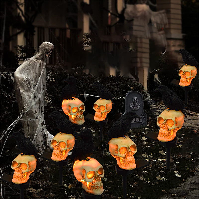 Solcelledrevne Kranie & krage Dekorative Halloweenlys