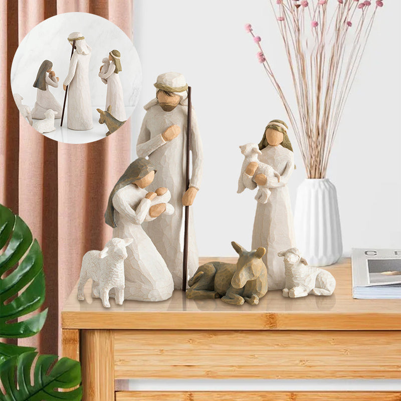 Willow Tree Nativity Figurines 6 PCs Resin Easter Ornament