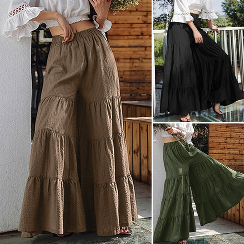 Monochrome retro beach pants