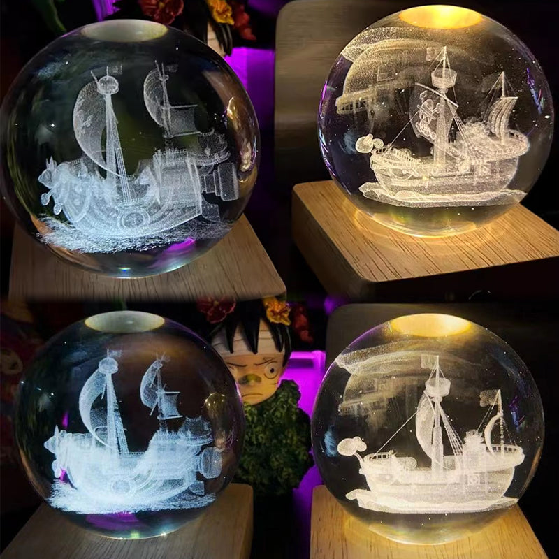 Crystal Ball Night Light Creative DIY Oppladbar Lighting Night Light