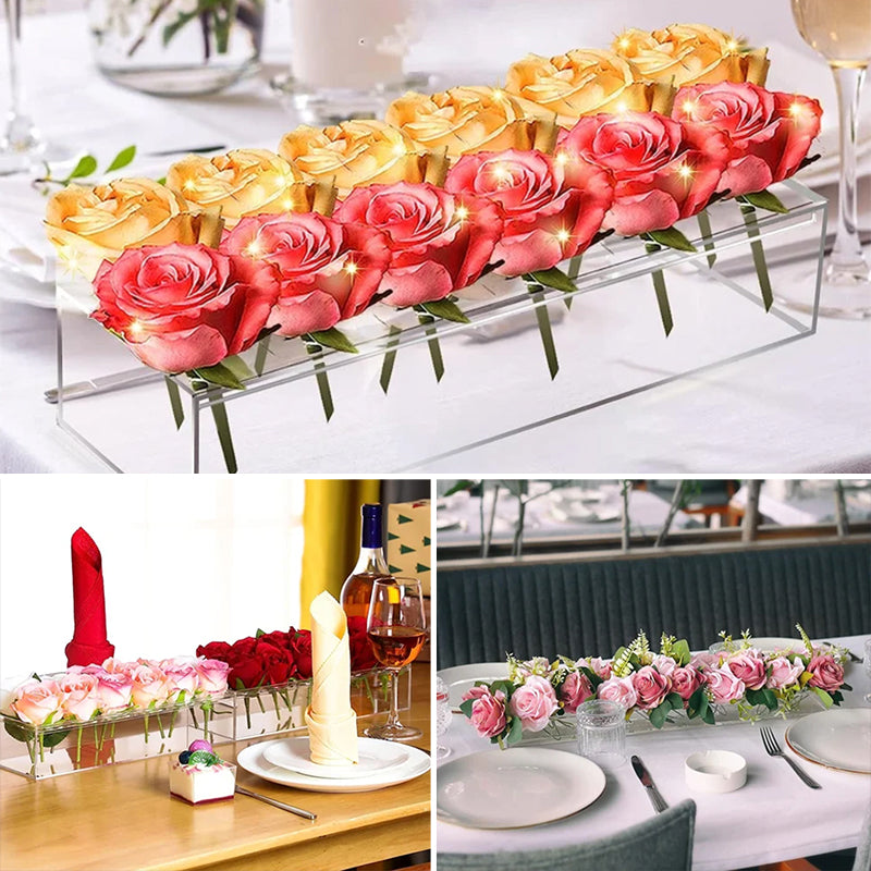 Gennemsigtig akrylblomstervase