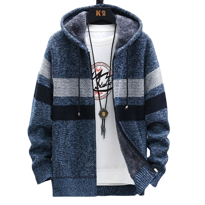 Stribet herresweatshirt