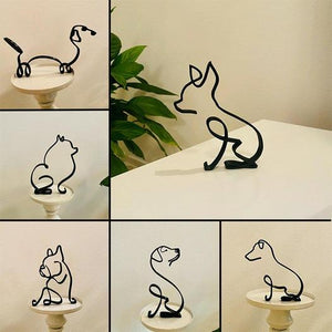 Hund minimalistisk kunstskulptur