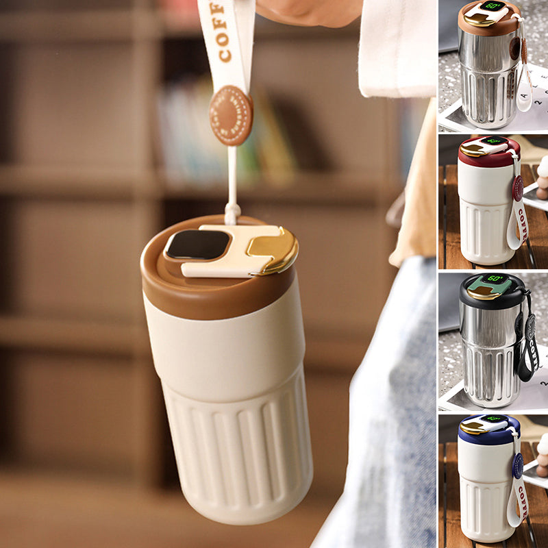Termo kaffekrus med temperaturdisplay