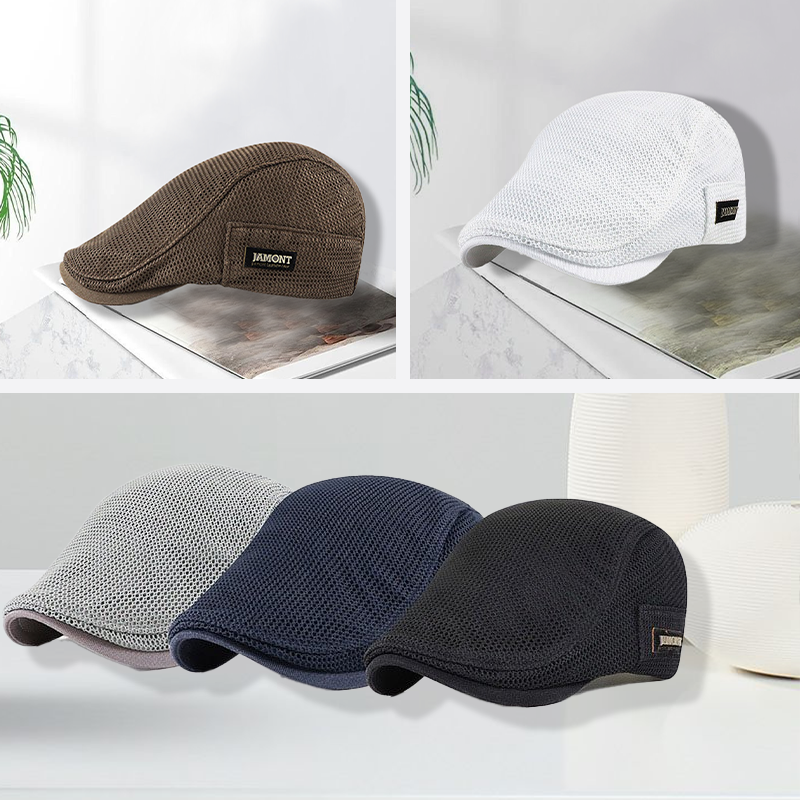 Mænds sommer Mesh Newsboy flad kasket