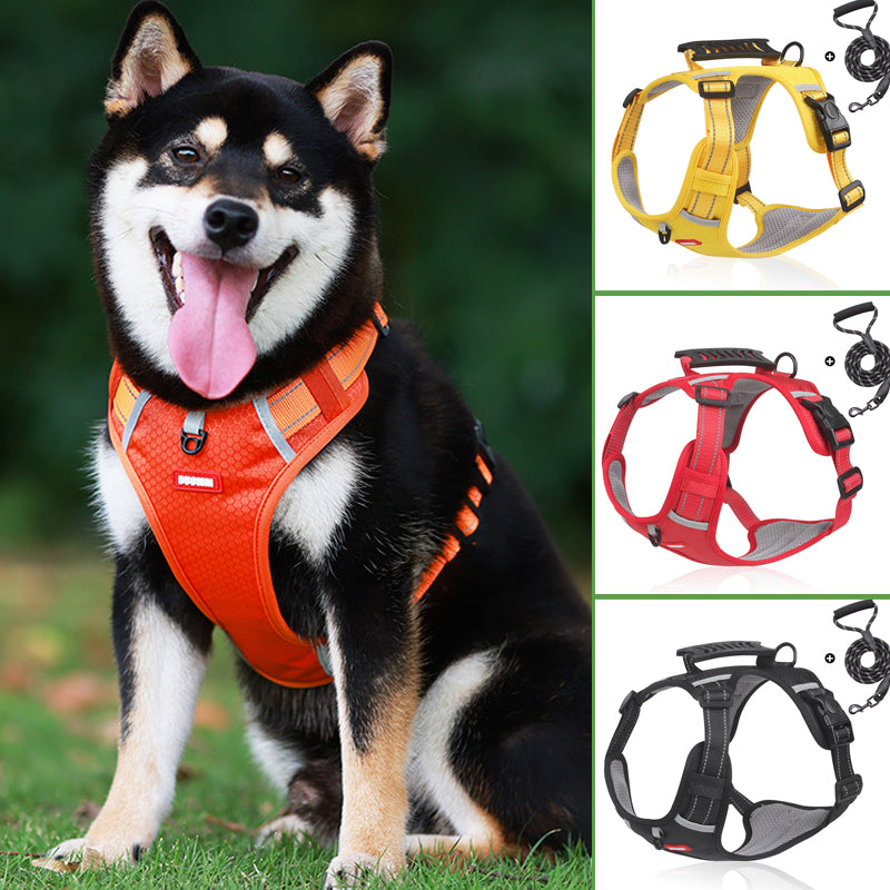 Reflekterende hundevest med sele