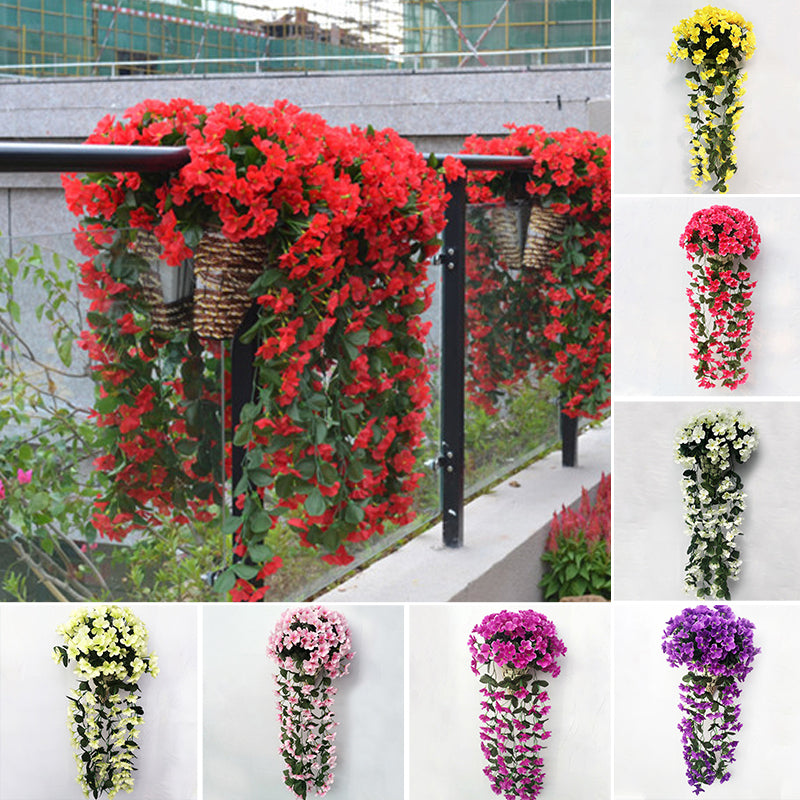 Kunstig blomsterkurv til ophængning