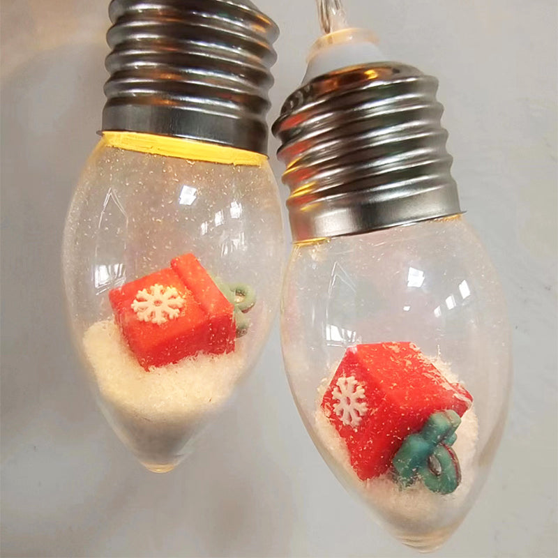 LED lyskæde med søde julemotiver