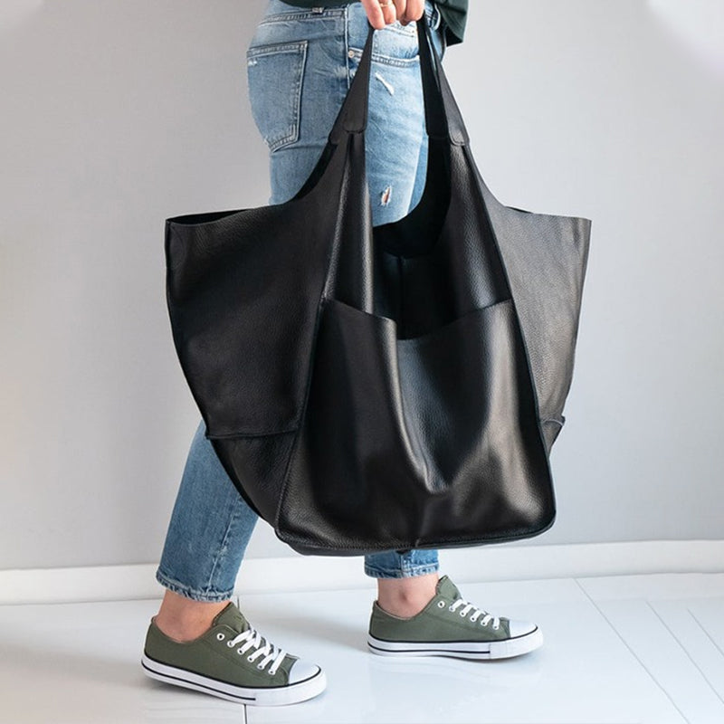 Kvinder Oversize Weekender læder håndtasker